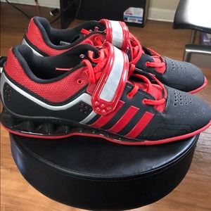 Adidas adipower weight lifting shoe.